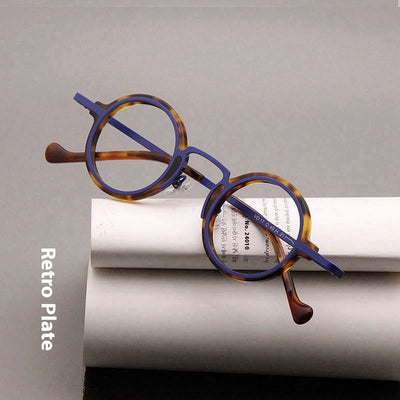 Retro Hawksbill Metal Round Frame Glasses