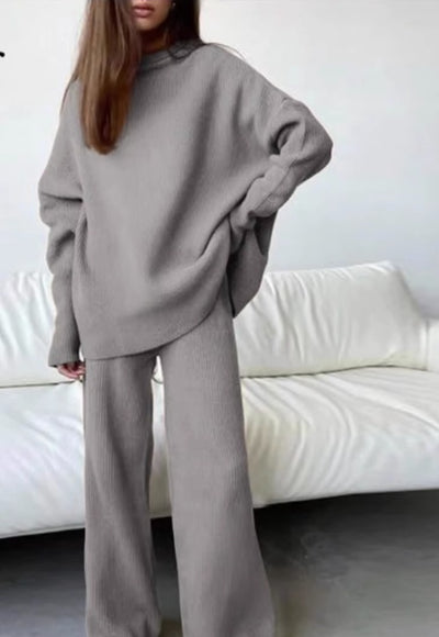 Knitted Turtleneck Sweater Tracksuit