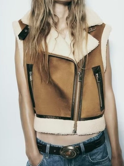 Casual Slim-Fit Crop Vest