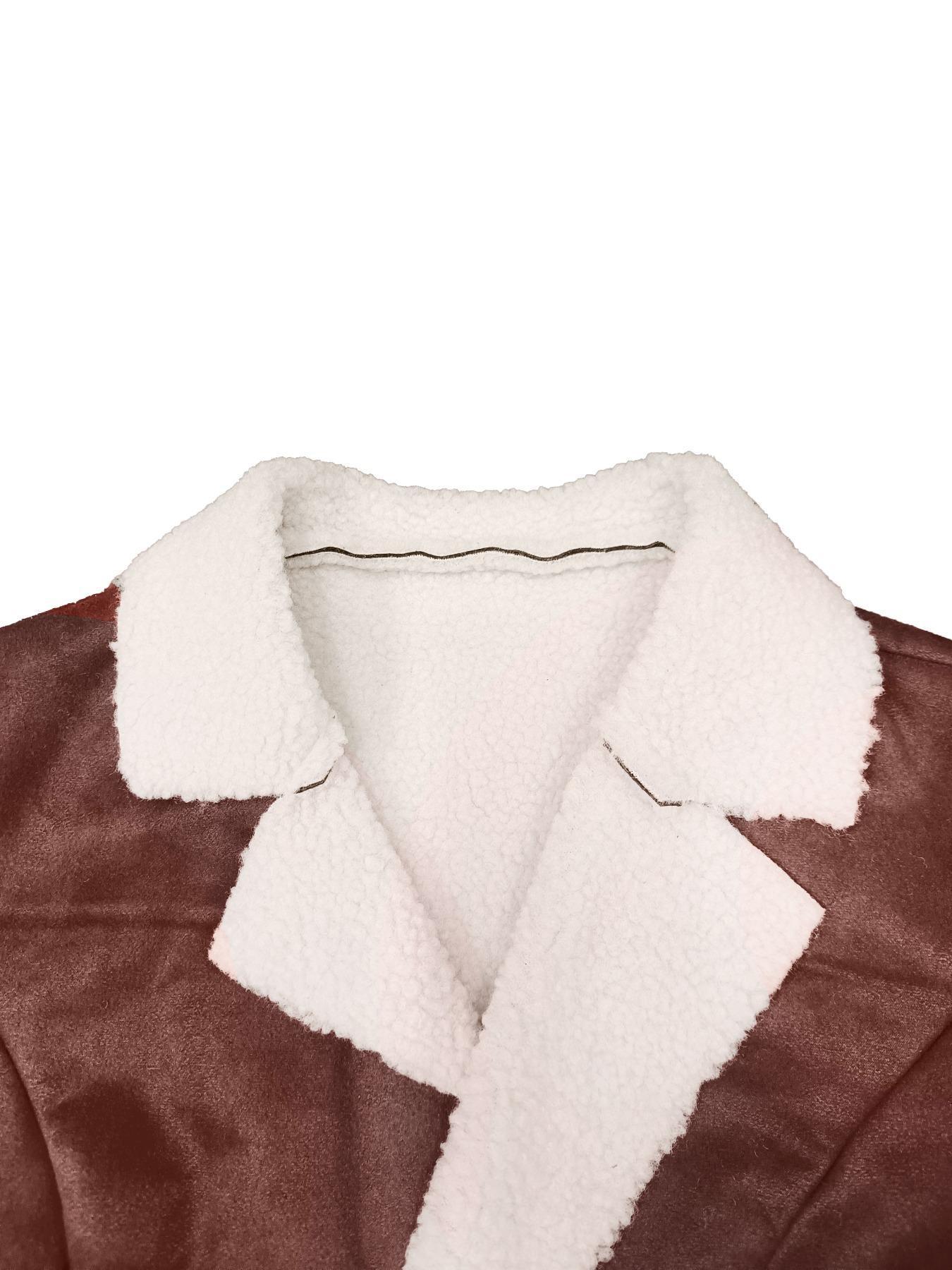 Cold-Proof Leather & Velvet Coat