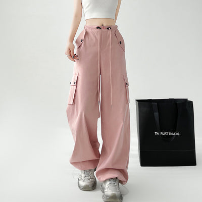 High-Waist Wide-Leg Sports Pants