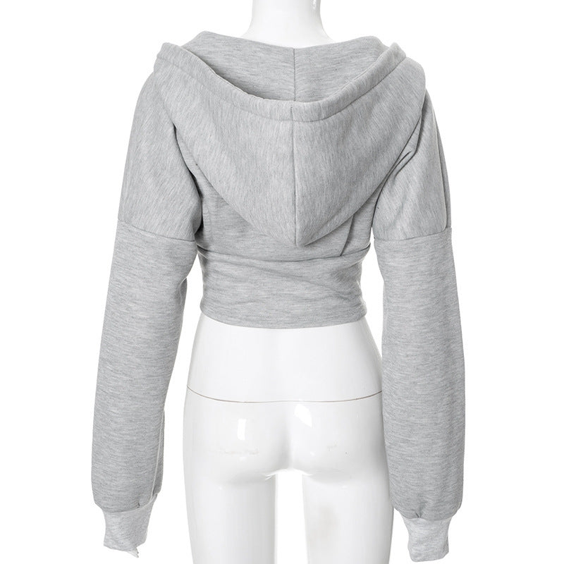 Y2K Zipper Corset Hoodie