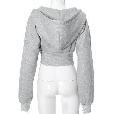 Y2K Zipper Corset Hoodie