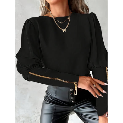 Polo Collar Zip Top