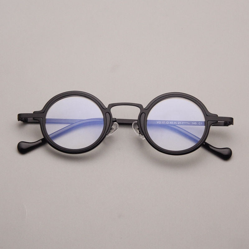 Retro Hawksbill Metal Round Frame Glasses