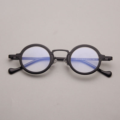 Retro Hawksbill Metal Round Frame Glasses