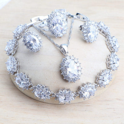 Silver 925 Bridal Jewelry Set