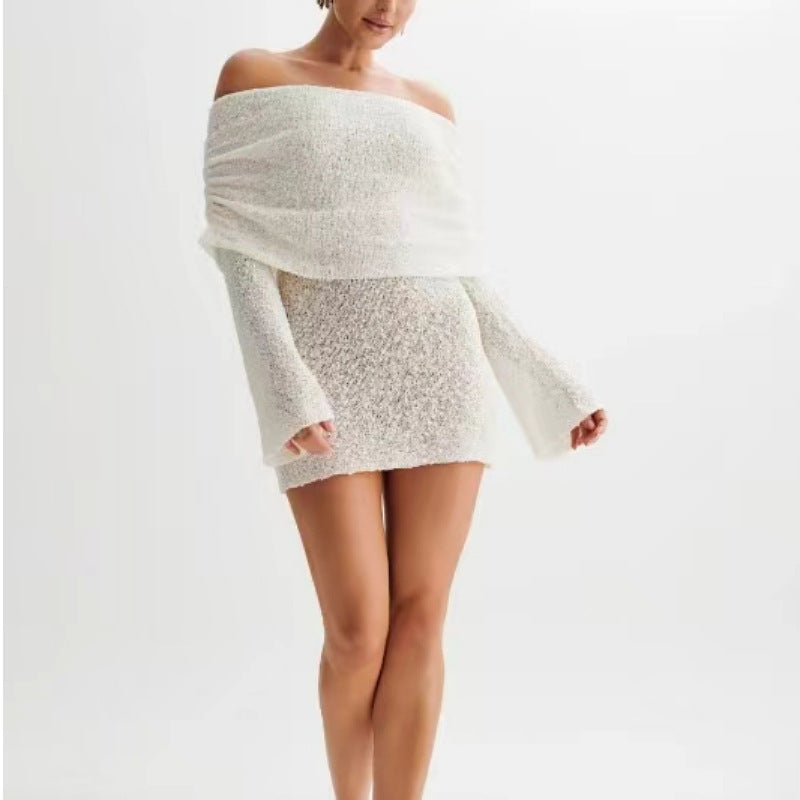 Hollow-Out Off-Shoulder Dress
