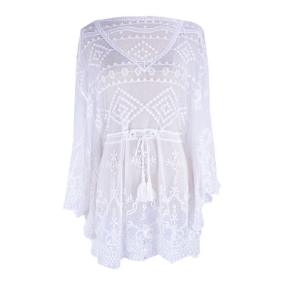 New Lace Swimsuit with Blouse and Hollow Bikini