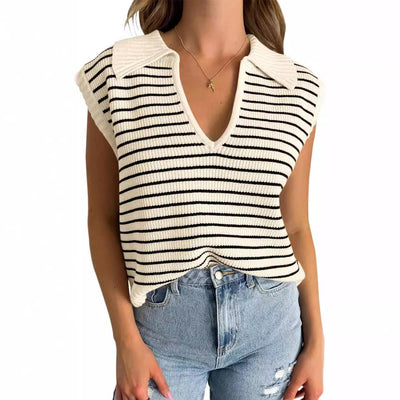 V-neck Knitted Top
