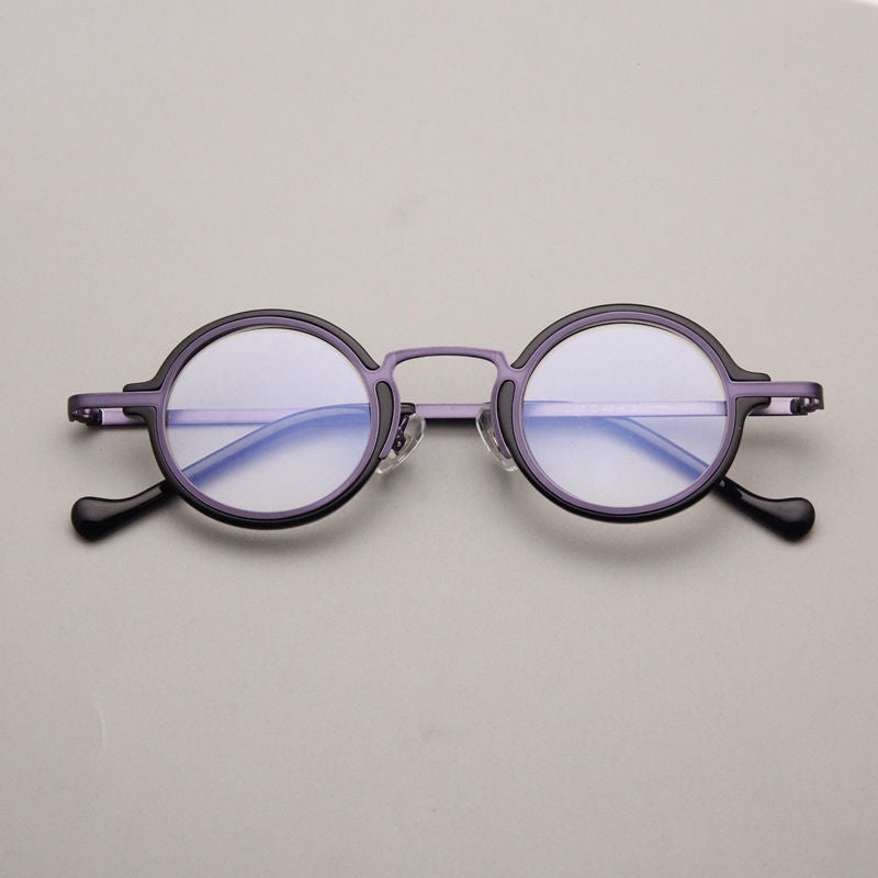 Retro Hawksbill Metal Round Frame Glasses