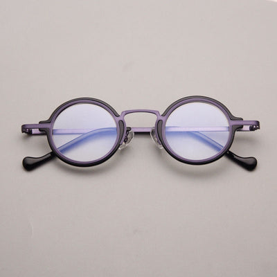 Retro Hawksbill Metal Round Frame Glasses